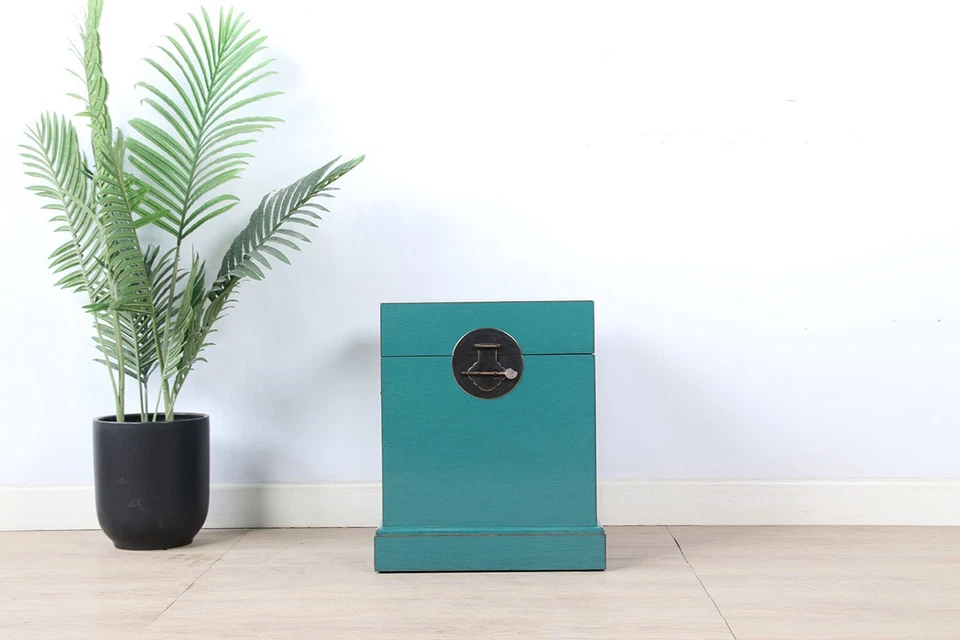 Truhe Symbol Glück Reichtum Langlebigkeit Harmonie RAL5018 #M-TRU-A33T