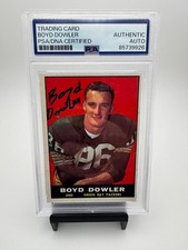 BOYD DOWLER 1961 Topps Signed Autographed ROOKIE card #43 GREEN BAY PACKERS  PSA. rookie card picture
