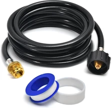 12FT Propane Adapter Hose 1lb to 20lb QCC1 Type1 Converter for 5–40lb Tank Grill