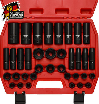 Steckschlüssel-Set 36-tlg Chrom-Vanadium für Autoreparatur mit Koffer