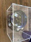 RAY LEWIS AUTHENTIC SIGNED MINI-HELMET = BALTIMORE RAVENS  RIDDELL HELMET