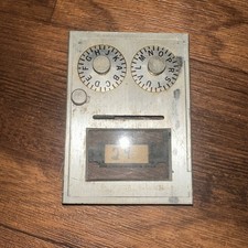 Antique Corbin Post Office Box Double Combination Door Silver (29)