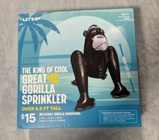 Great Gorilla Sprinkler 5.5ft Inflatable Yard Water Toy Hose Kids NEW