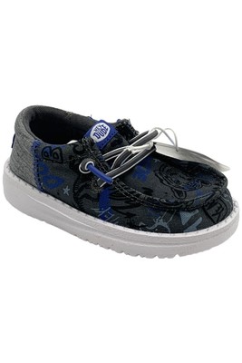 Hey Dude Toddler's Boy Wally Funk Graffiti Mix Loafers Blue