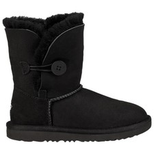 NEW KIDS UGG BAILEY BUTTON II BLACK BOOTS 1017400T SIZE 2