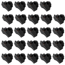 24 Pack 120dB Loud Referee Whistles with Lanyards     Heavy-Duty Black Sports W