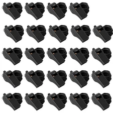 24 Pack 120dB Loud Referee Whistles with Lanyards â€“ Heavy-Duty Black Sports W