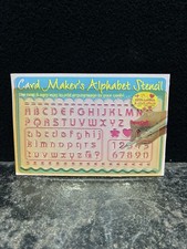 PaperCraft Card Maker's Alphabet Stencil + Extra Symbols & Stitch Effects RefFC6