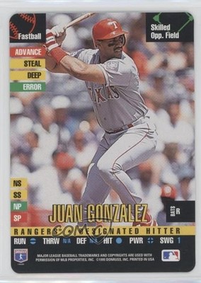 1995 Donruss Top of the Order Juan Gonzalez c7w