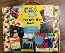 Smarts  Crafts Scratch Art Studio Kit On The Go New In Box