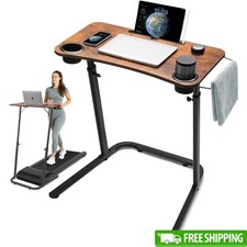 Adjustable Treadmill Desk Ergonomic Stand Up Workstation W/ Cup Holders New