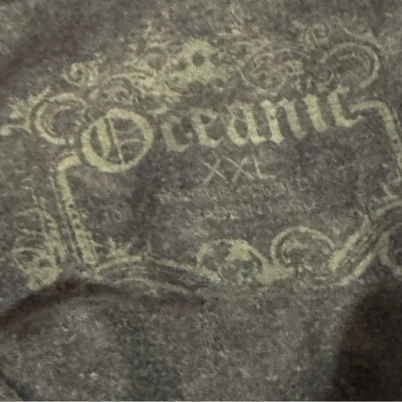 Polo Oceanic Para Hombre Gris Lavado Ácido Gráfico Talla XXL Tachonado Marrón Cruz Y2k Foto 4 de 4