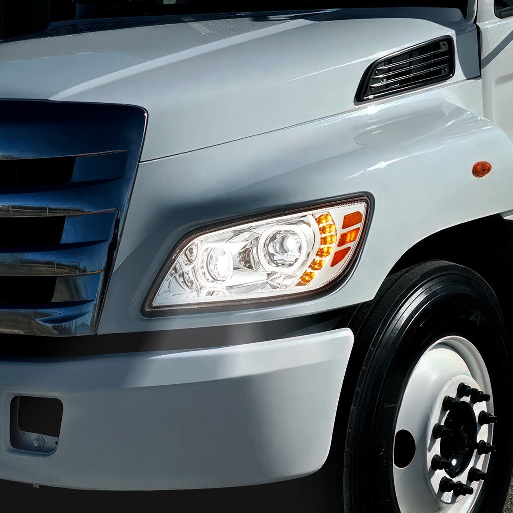 Full LED Headlight for 2005-2021 Hino 238/258/268/338 - Chrome