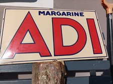 Altes Emailleschild Adi Margarine 1930 Schweiz Emaille Schild Blech Original 
