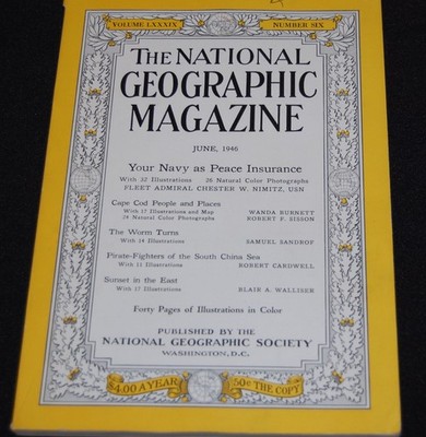 The National Geographic Magazine June 1946 Juni alte Zeitschrift englisch
