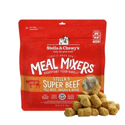 Freeze Dried Raw Beef Meal Mixers Dog Food Topper and Mixer Made with 95% Grass