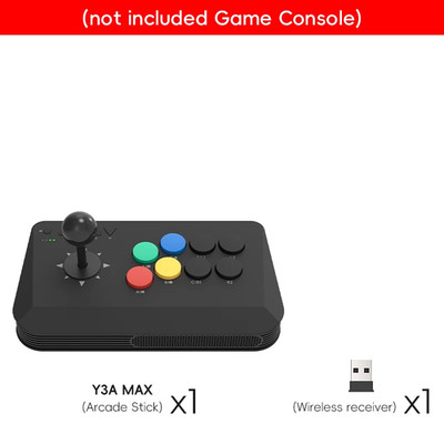 DATA FROG Y5A Wireless Arcade Fight Stick Game Controller with 2.4G Receiver & W