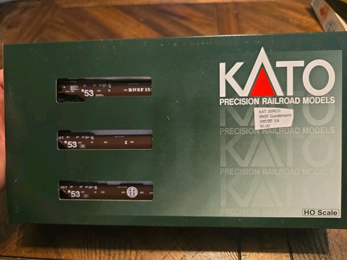 KATO HO Gunderson MAXI-IV #30-9031 Dbl Stack Car BNSF logotipo antiguo nuevo en caja con contenedor | Condition: New