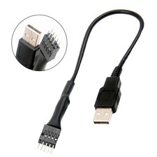 9pin USB Header to USB Cable USB 2.0 Type A Male to 9 Pin Male Motherboard Cab9m
