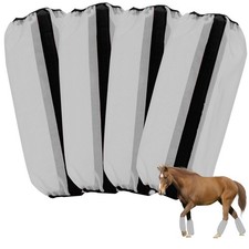 Mesh Fly Boots Horse Fly Boots Mesh Fly Wraps Leg Guard for Horse Set of 4 S...