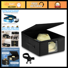 Large Cowboy Hat Storage Box - Crush-Proof, Dust-Proof Travel Case with Strap