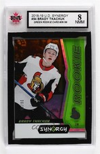 2018 Upper Deck Synergy Rookies Green 36/99 Tier 3 Brady Tkachuk #94 KSA 8 0c3