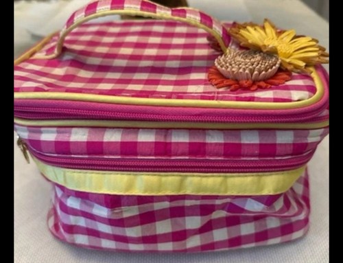 Trina makeup bag. Gingham. Great Storage For Brushes Makeup And Pockets Galore.