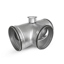 Bypassklappe 250 mm mit Lippendichtung Absperrklappe Wohnraumlüftung T-Stück