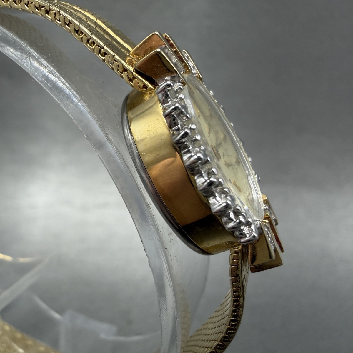 Armitron Deauville Diamond Watch Women 15mm Gold Dial Gold  display picture 1