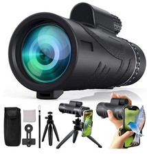 80x100 Telescope Monoculars with Smartphone Adapter and Tripod