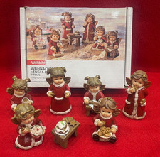 6 Stk Engelfiguren Weihnachtsbäckerei Engel in Backstube aus Kunststein