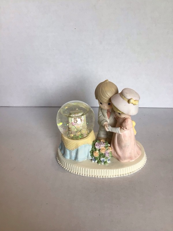 Precious Moments 1999 50th Anniversary Water Globe Porcelain Figurine
