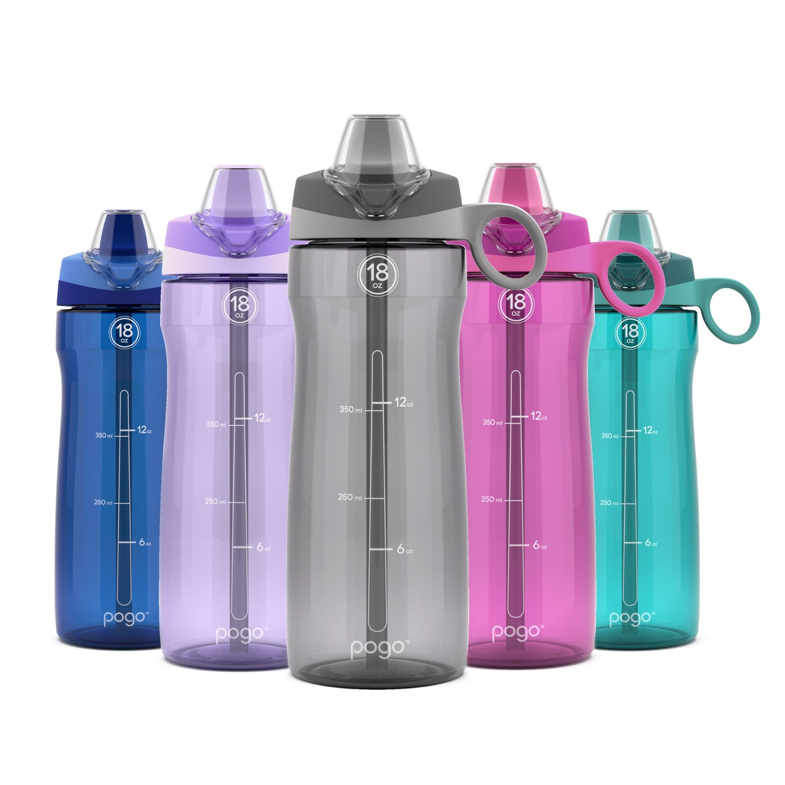 With Soft Straw Lid 18 Oz Grey