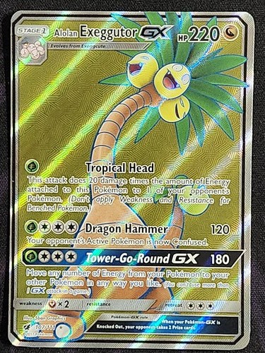 Pokemon Alolan Exeggutor GX 107/111 Crimson Invasion CIN
