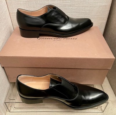NEW $1,095 Gianvito Rossi - Baxter Leather Oxfords brogues in Black Size 40