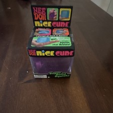 Nee Doh Nice Cube Purple Super Solid Tactile Squish Squeeze Toy