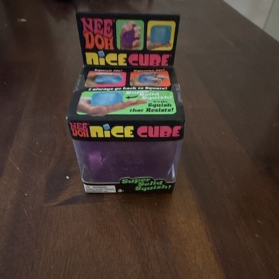 Nee Doh Nice Cube Purple Super Solid Tactile Squish Squeeze Toy