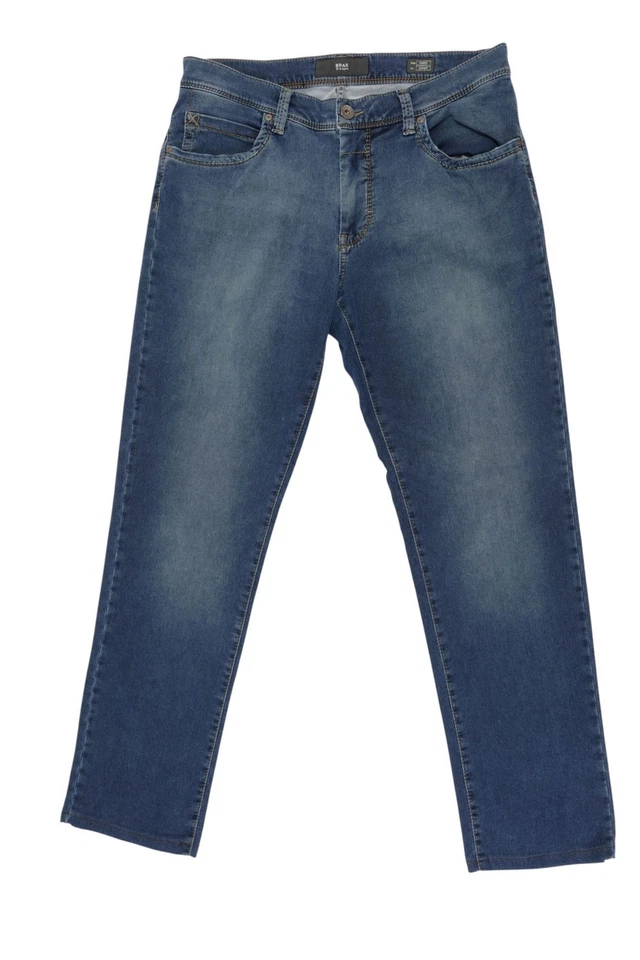 BRAX Cadiz Herren Jeans Hose beige dunkelblau stonewashed W34 L30 34/30 Soft - Bild 1 von 4