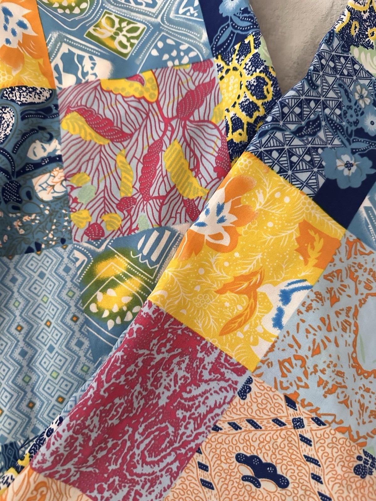 Cider Patchwork Pants Multicolor Lightweight Stra… - image 3