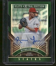2015 Panini Elite Extra Edition #156 Reynaldo Lopez Emerald Auto Prospects #/25