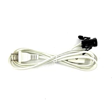 Single Clip-In Light Socket Cord Night Light Cord with Switch, Replacement White