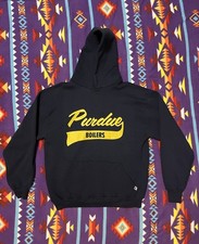 VTG 90's PURDUE University Hoodie Sweatshirt L BOILERS Russell Athletic USA Made