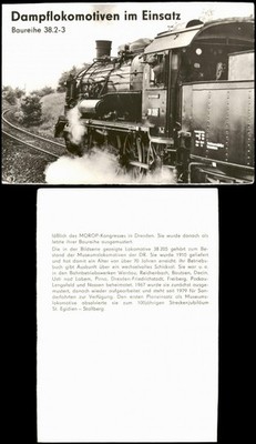 Postcard Steam Locomotive In Service Class 38.2-3 1967