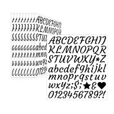 Letter Stickers,Mailbox Numbers,1 Inch Waterproof Vinyl Alphabet 1 Inch Black