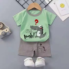 Baby Boy Summer Outfit Set Cotton Bear Print Shirt Shorts 2Pcs Toddler Clothes
