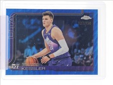 WALKER KESSLER 2025-26 TOPPS CHROME BLUE WAVE REFRACTOR JAZZ /150 Q6846