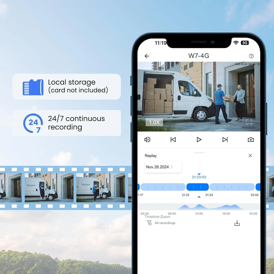 2K Security Cameras Wireless Outdoor-2.4G Wifi Home Security Cameras V - Image 4 of 4