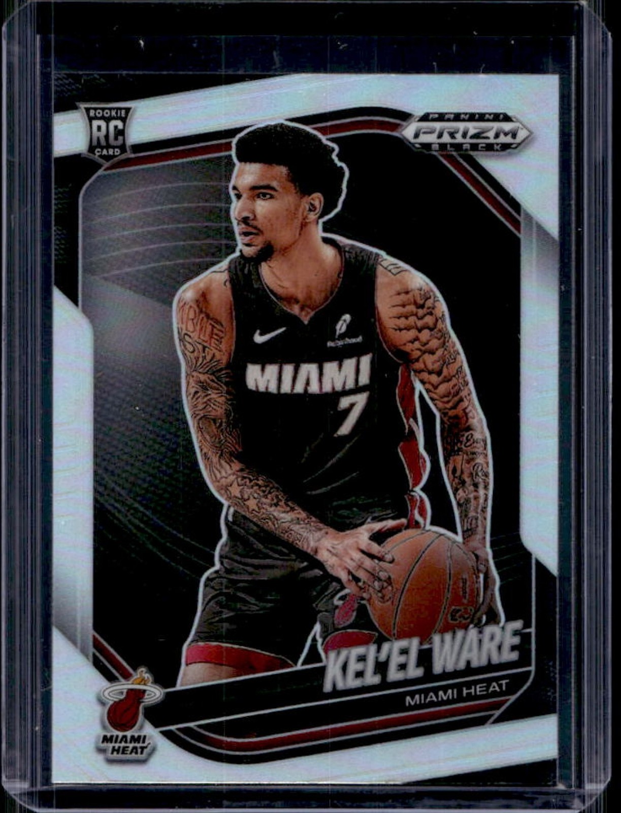 2024-25 Panini Prizm Black Kel'el Ware RC Silver Prizm Rookie #156 Heat