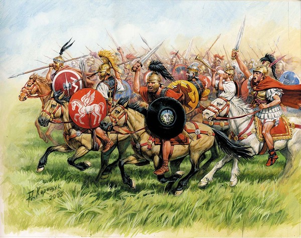 8038 Zvezda 1:72, Republican Rome, Cavalry III-I B.C., 8 Soldiers On Horses-image