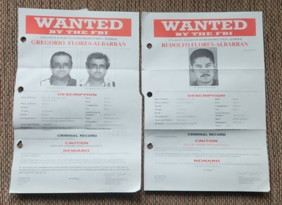 Gregorio & Rudolfo Flores-Albarran (Alborran) Wanted Posters Quadruple Murder